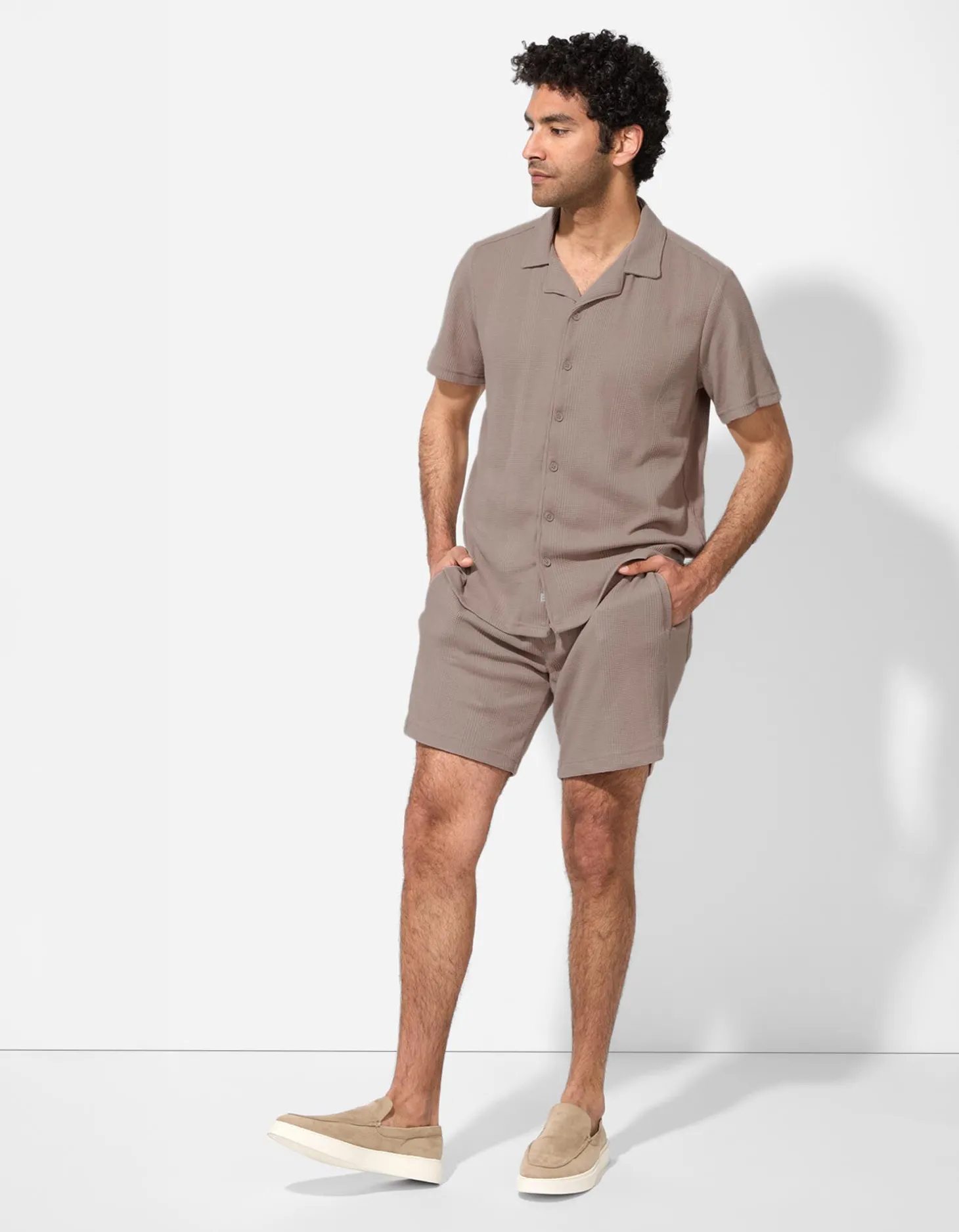 Overhemd - Effen - beige