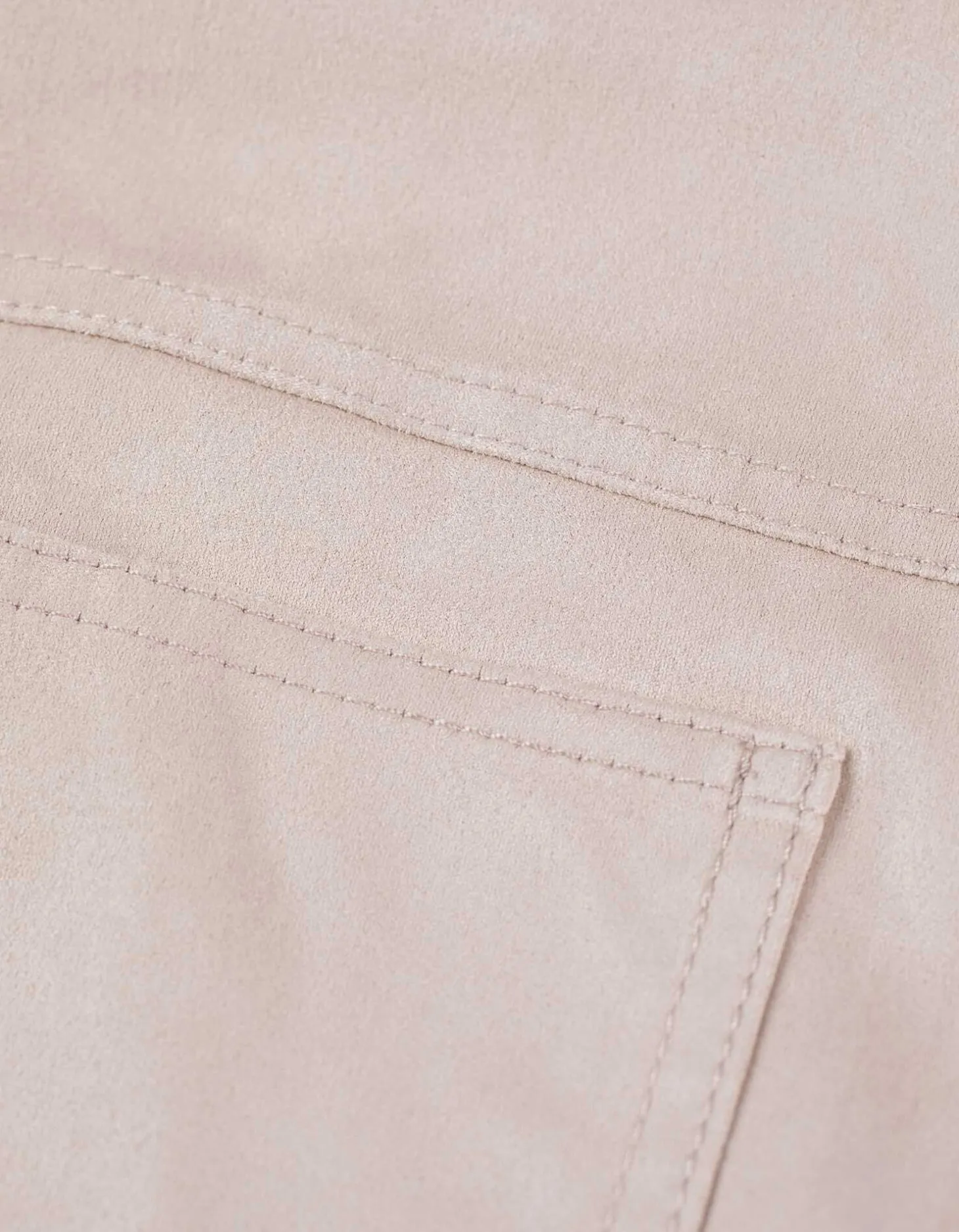 Overhemd - Imitatie suède - beige