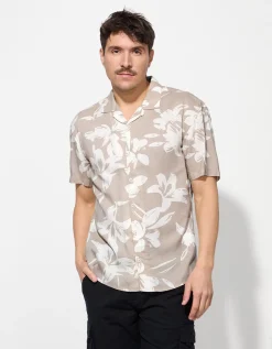 Overhemd - Print all-over - beige
