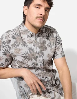 Overhemd - Print all-over - beige