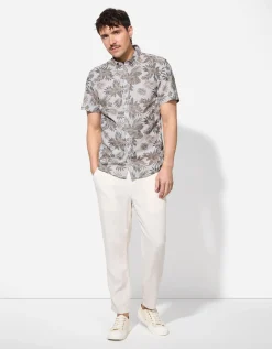 Overhemd - Print all-over - beige