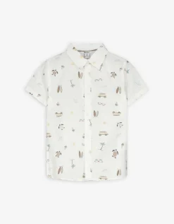 Overhemd - Print all-over - wit