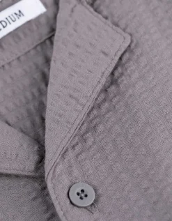 Overhemd - Seersucker - beige