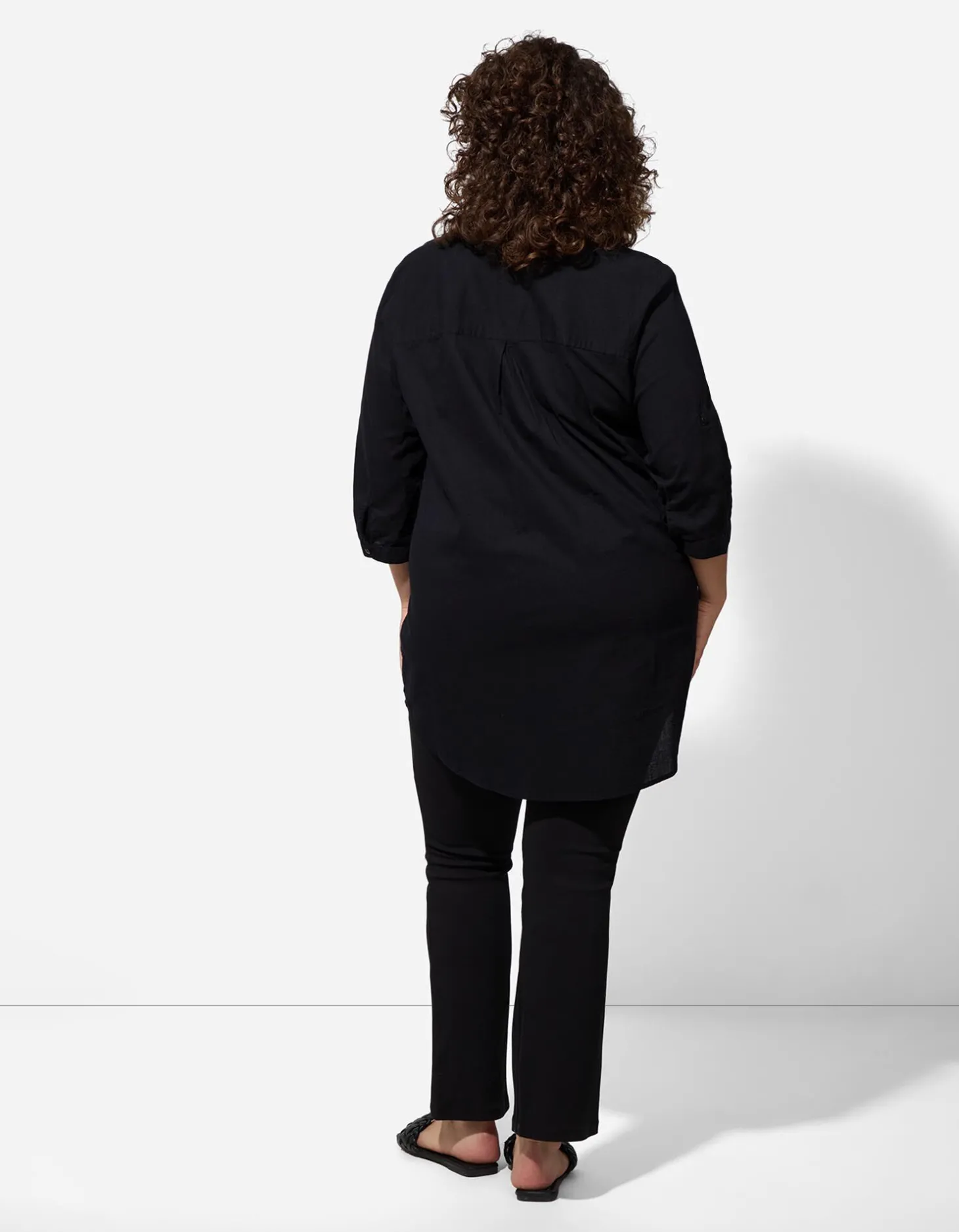 Overhemdblouse - Effen - zwart
