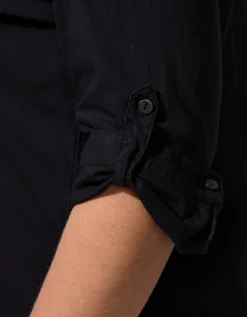 Overhemdblouse - Effen - zwart