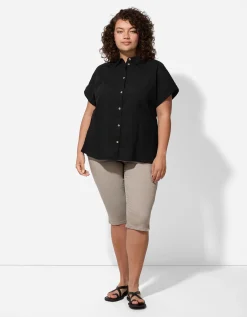 Overhemdblouse - Effen - zwart