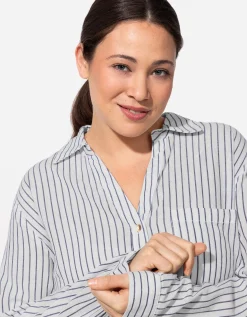 Overhemdblouse - Katoen - wit