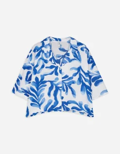 Overhemdblouse - LENZING&trade; ECOVERO&trade; - wit