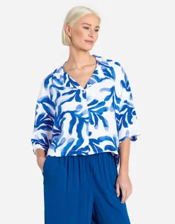 Overhemdblouse - LENZING&trade; ECOVERO&trade; - wit