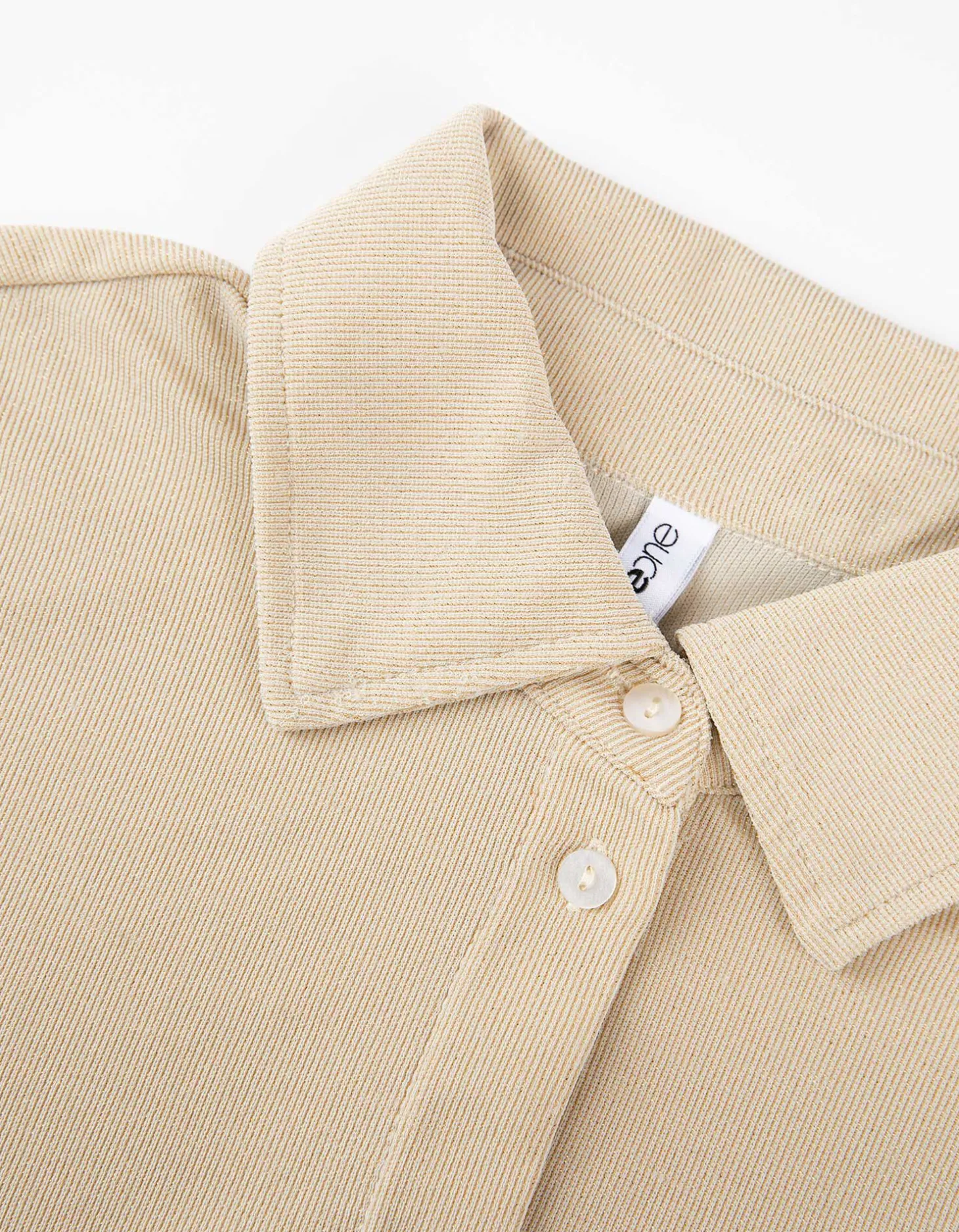 Overhemdblouse - Lurex - beige