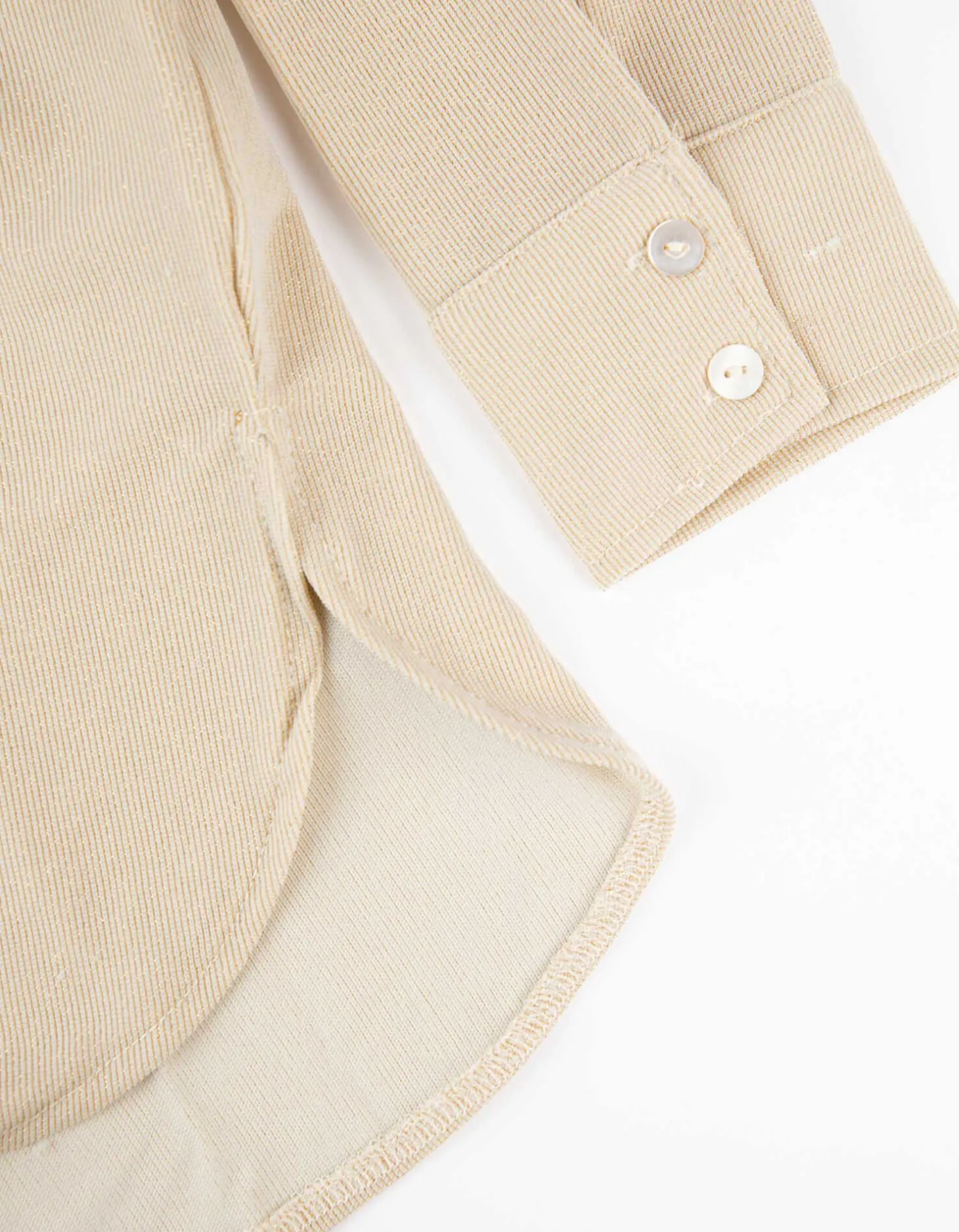 Overhemdblouse - Lurex - beige