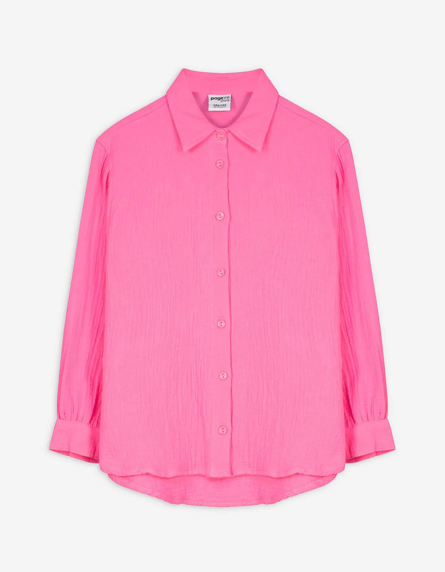 Overhemdblouse - Mousseline - pink