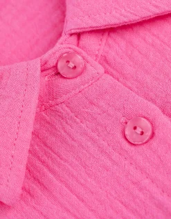 Overhemdblouse - Mousseline - pink