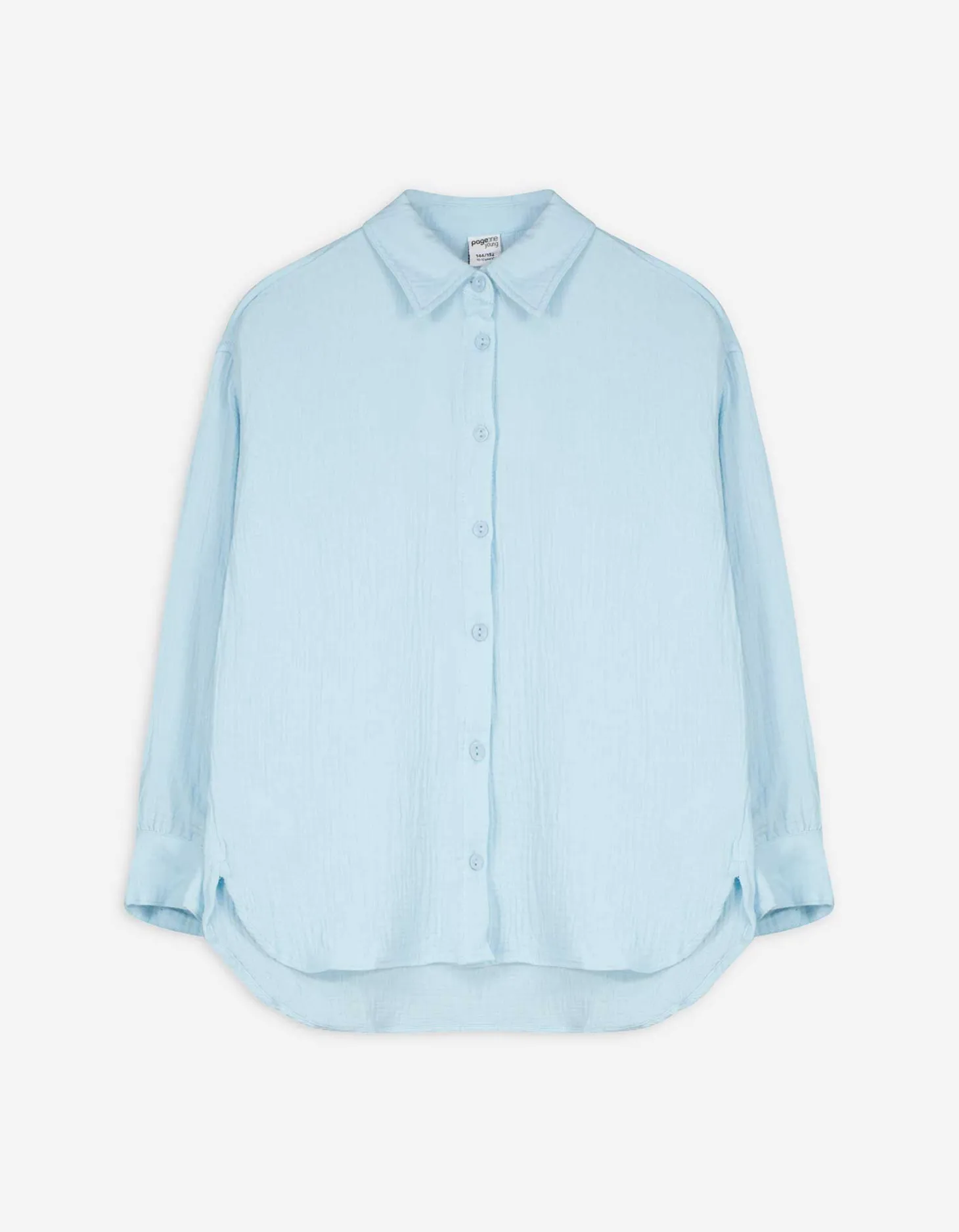 Overhemdblouse - Mousseline - lichtblauw