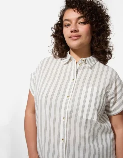 Overhemdblouse - Overhemd kraag - wit