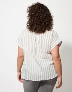Overhemdblouse - Overhemd kraag - wit