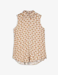 Overhemdblouse - Print all-over - beige