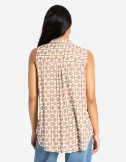 Overhemdblouse - Print all-over - beige