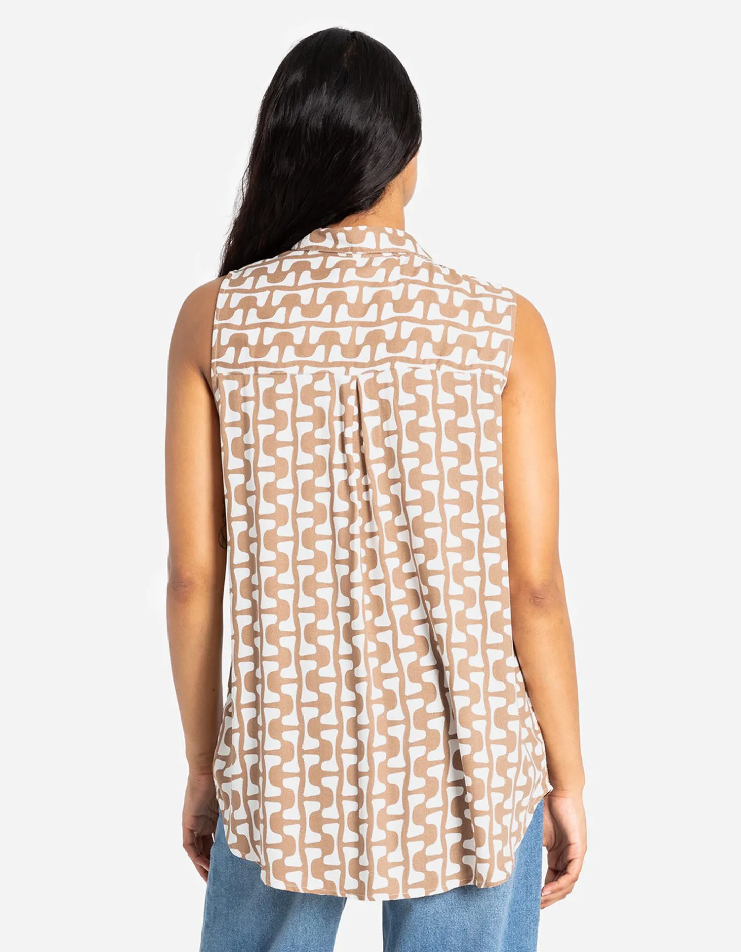 Overhemdblouse - Print all-over - beige