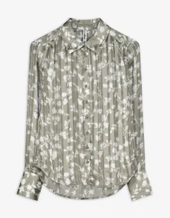 Overhemdblouse - Print all-over - donkergroen