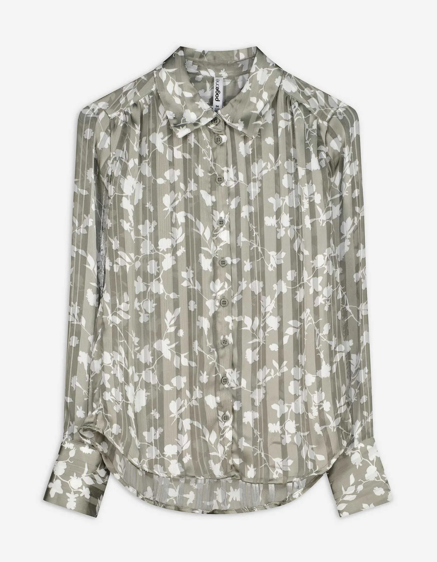 Overhemdblouse - Print all-over - donkergroen