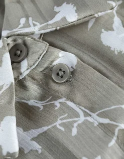 Overhemdblouse - Print all-over - donkergroen