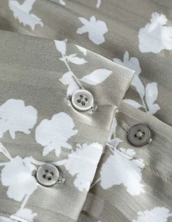 Overhemdblouse - Print all-over - donkergroen