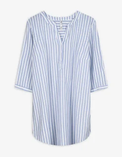 Overhemdblouse - Strepen - donkerblauw