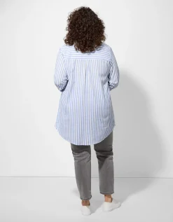 Overhemdblouse - Strepen - donkerblauw