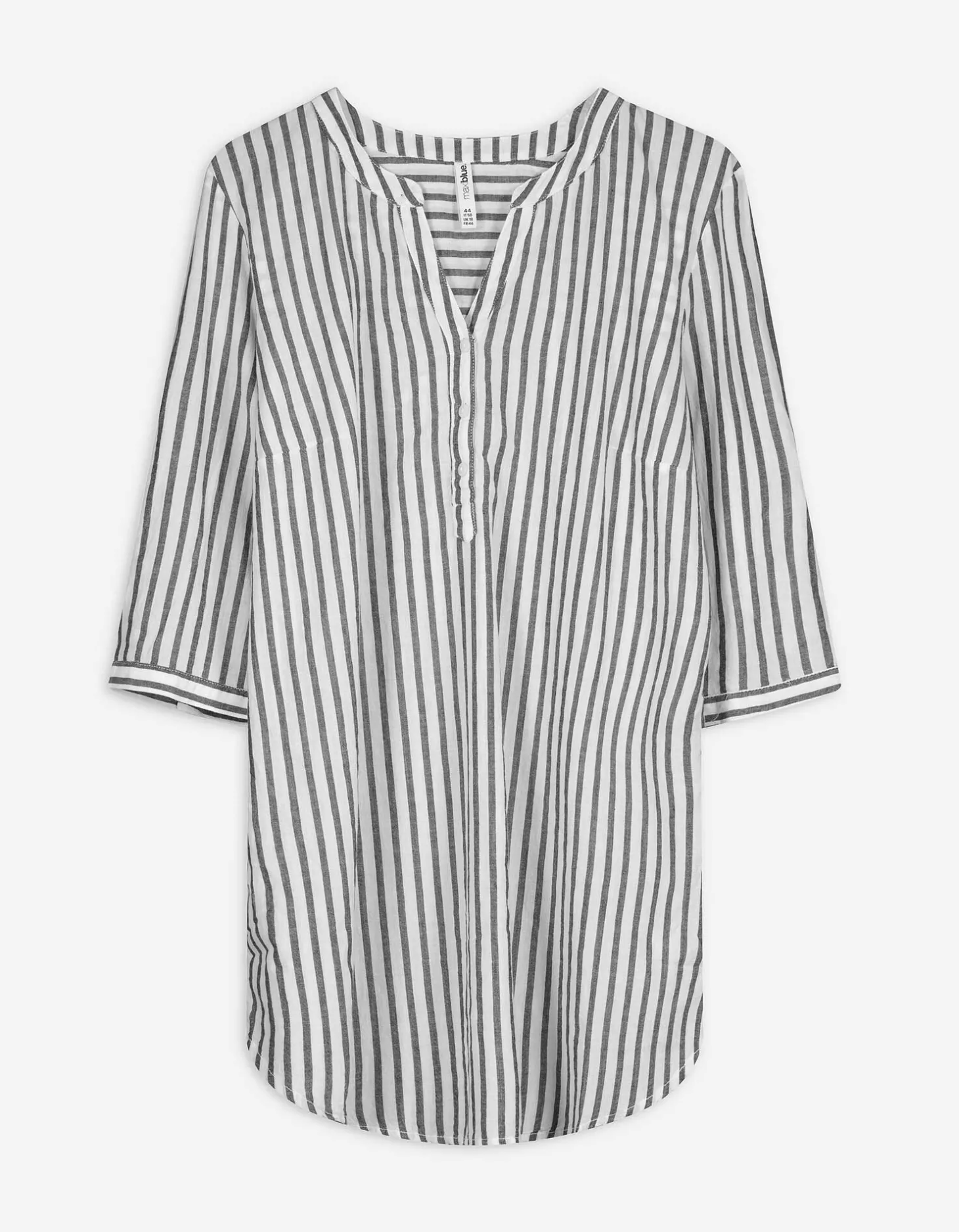 Overhemdblouse - Strepen - zwart
