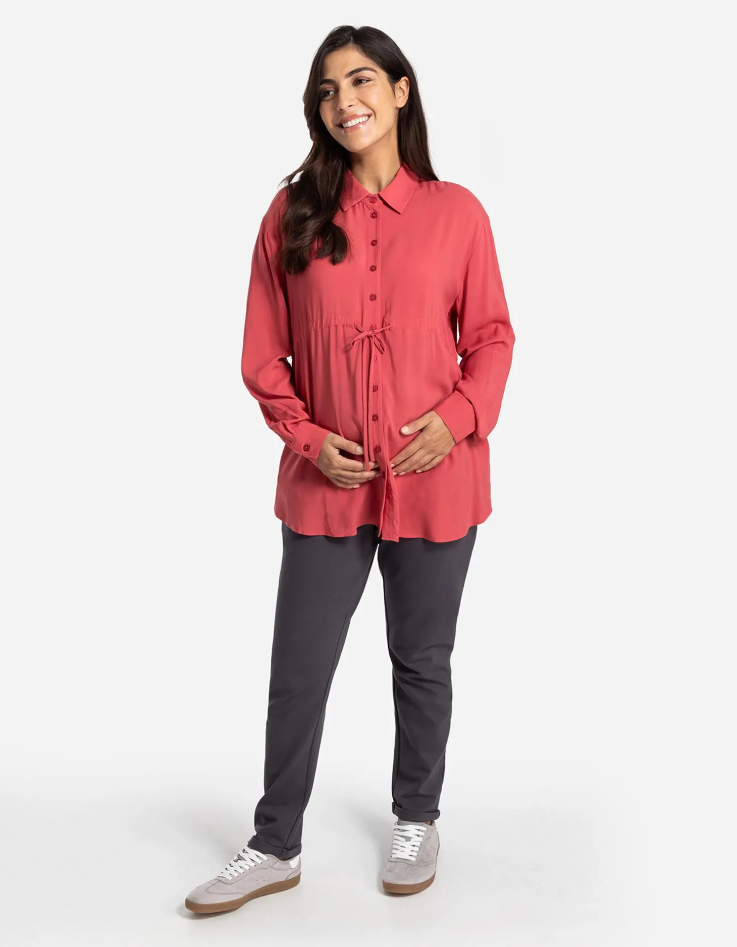 Overhemdblouse - Zwangerschapskleding - rood