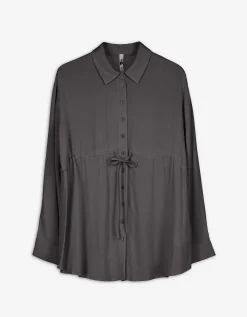 Overhemdblouse - Zwangerschapskleding - donkergrijs