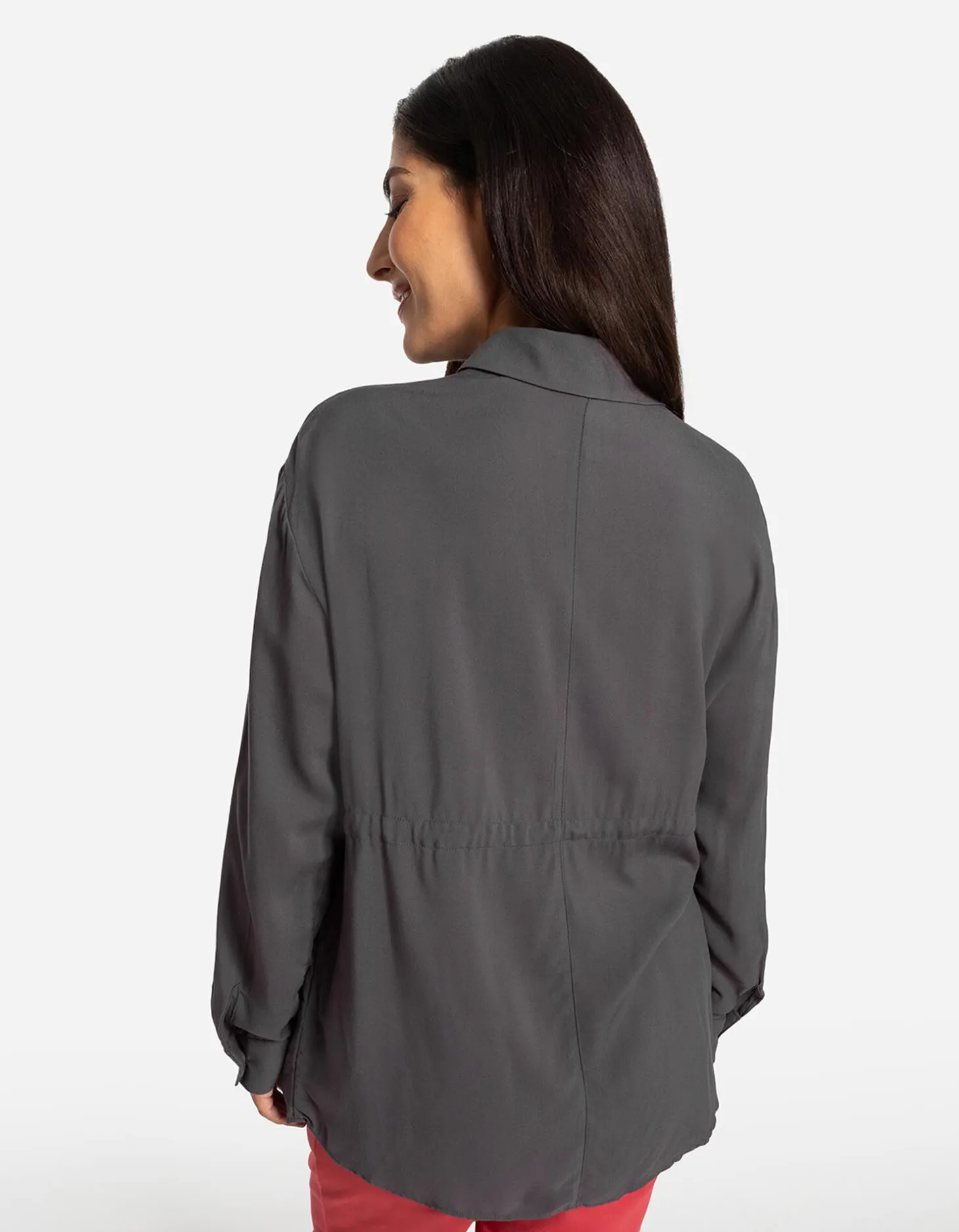 Overhemdblouse - Zwangerschapskleding - donkergrijs