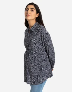Overhemdblouse - Zwangerschapskleding - donkergrijs
