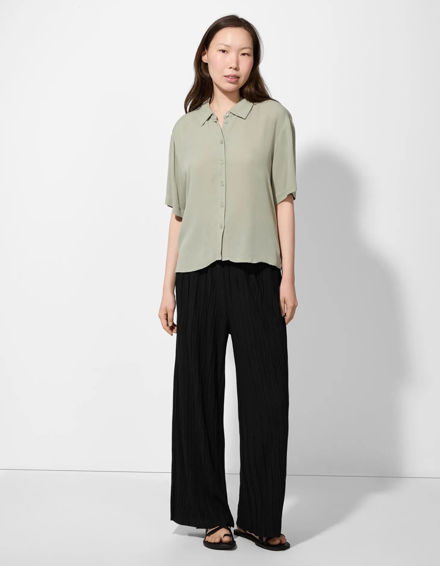 Palazzobroek - Effen - zwart
