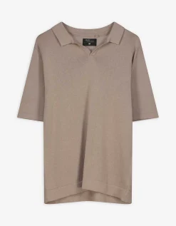 Poloshirt - Breigoed - lichtbruin