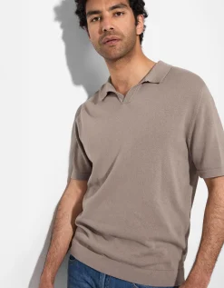 Poloshirt - Breigoed - lichtbruin