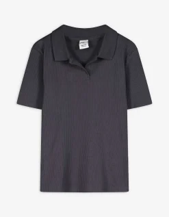 Poloshirt - Geribd - donkergrijs
