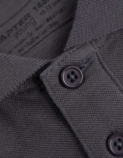 Poloshirt - Katoen - donkergrijs
