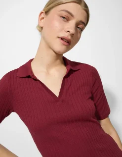 Poloshirt - Katoenmix - donkerrood