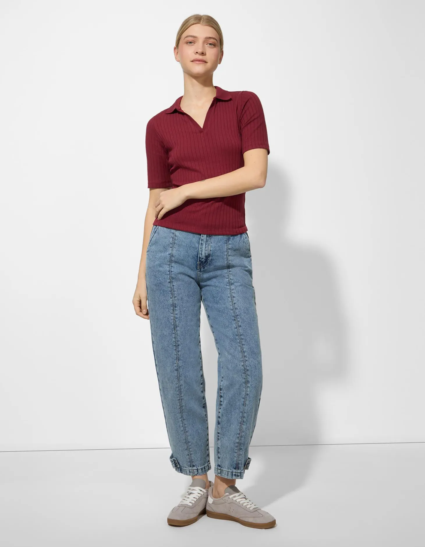 Poloshirt - Katoenmix - donkerrood