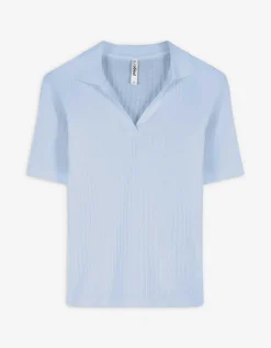 Poloshirt - Katoenmix - lichtblauw