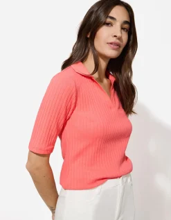 Poloshirt - Katoenmix - lichtrood