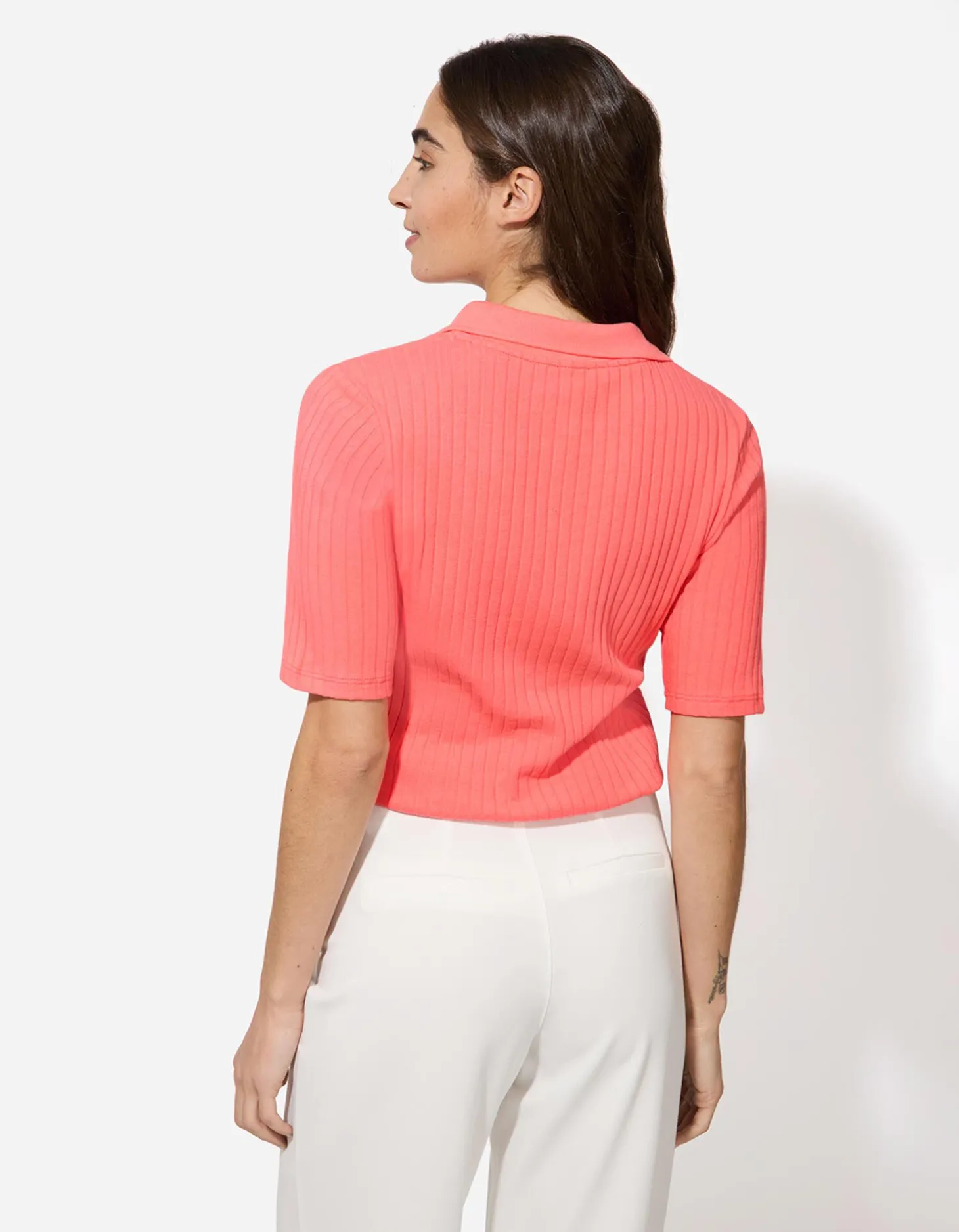 Poloshirt - Katoenmix - lichtrood
