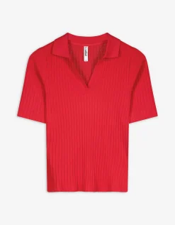 Poloshirt - Katoenmix - rood