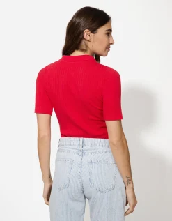 Poloshirt - Katoenmix - rood