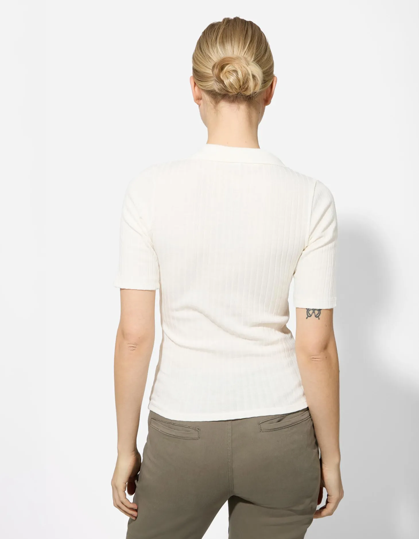 Poloshirt - Katoenmix - wit