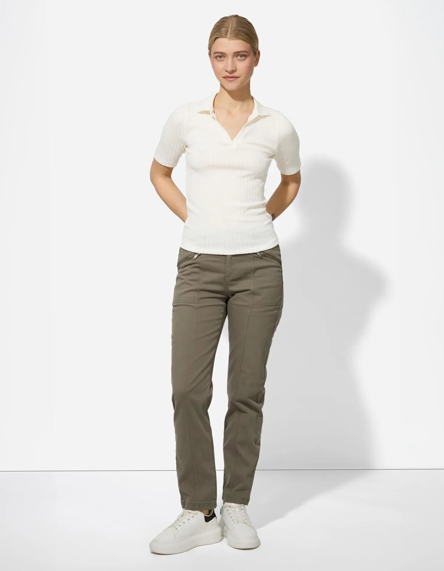 Poloshirt - Katoenmix - wit