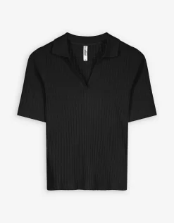 Poloshirt - Katoenmix - zwart