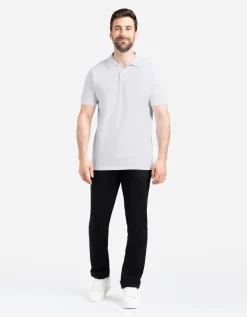 Poloshirt - Knoopsluiting - wit